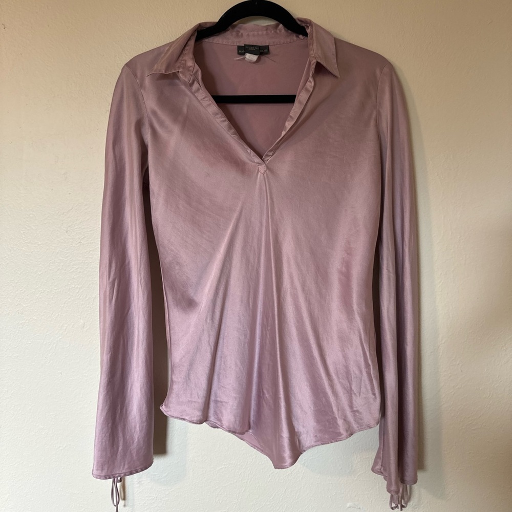BANANA REPUBLIC 100% silk pink blouse